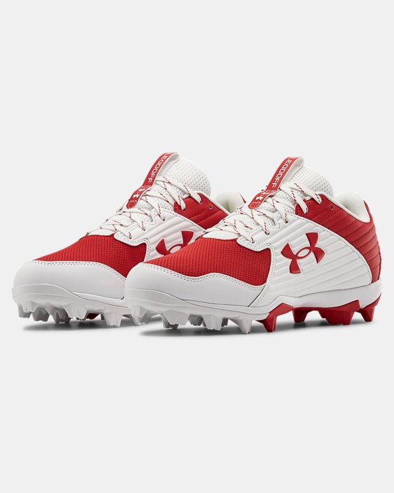 Under Armour Leadoff Low Rm Mens Red-White Baseball Cleats